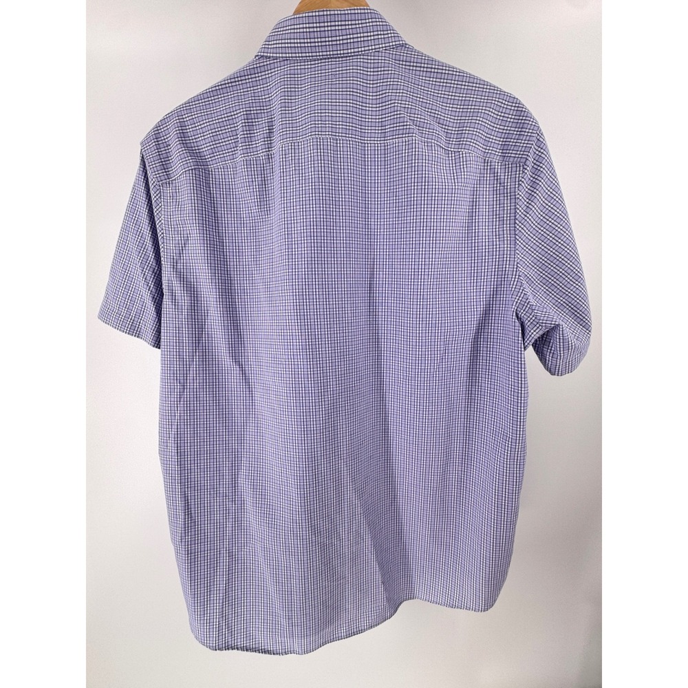 UNTUCKit Button Down Shirt Mens XL Purple Check Slim Fit Cotton Casual - Picture 6 of 6